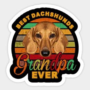 Best Dachshunds Grandpa Ever Sticker